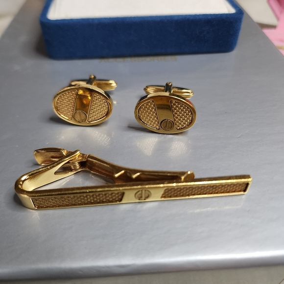 Dunhill set of cufflinks and clip-on tie - Picture 10 of 14